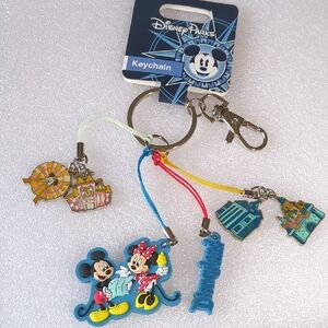 Disney Parks Keychain with Mickey and Minnie